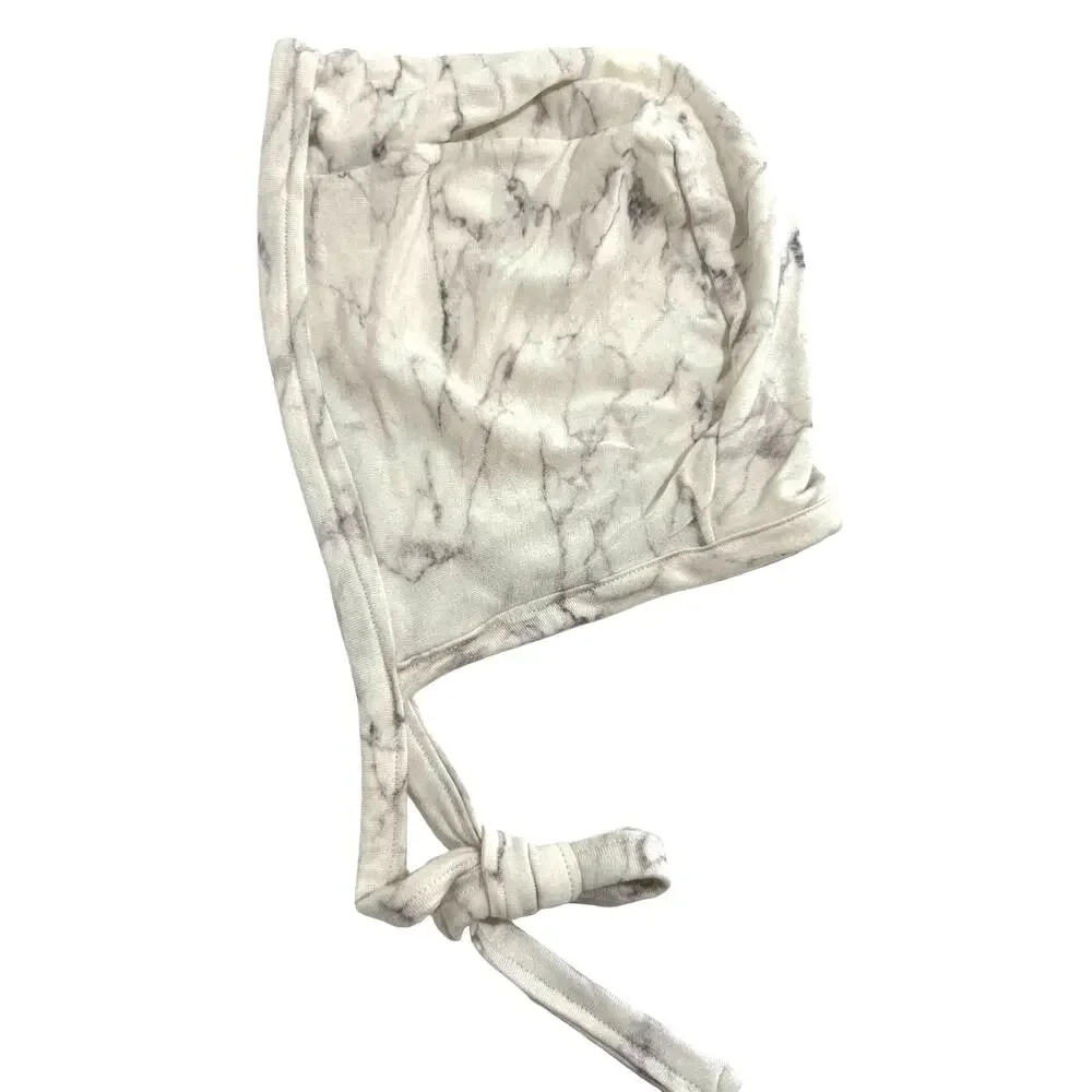 White Marble Toddler Bonnet